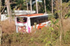 Padubidri: Private bus veers off road after driver suffers from chest pain